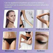 50/100 片一次性脱毛蜡纸 - 适用于面部、眉毛、腿部、身体和比基尼部位的无痛脱毛！ - 白色 - 查看 10