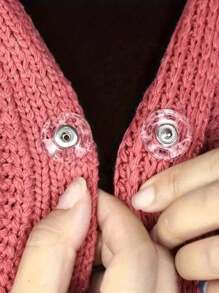 10Pairs/20Pcs Clear Invisible Snap Buttons For Cardigans And Jackets - Large Transparent Plastic Fasteners With Subtle Round Clasp, Perfect For Knitwear And Outerwear, Easy To Sew-In For Secure Fastening, Sewing Accessories