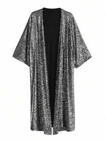 Women Loose Casual Lightweight Trench Coat, Short Sleeve