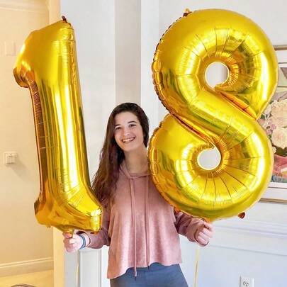 1/2 Stück 102cm große Zahlenballons in Gold, Folien-Polyesterfilm Große Zahlenballons, geeignet für Geburtstagsparty Zubehör, Heimatversammlung, Feier Dekoration, Abschlussfeier, Babyparty, Fotoshooting, Jahrestag, Partydekorationen, Happy Birthday Zubehör, Neujahr (Goldene Zahlen 0-9)