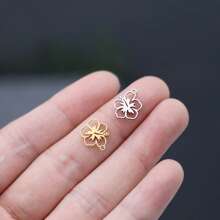 Lote de 3 piezas Colgantes de acero inoxidable con diseño de líneas artísticas de dama, borlas y hongos para hacer accesorios de joyería como aretes y collares