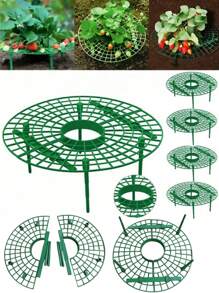 1/3/8 Sets Green Strawberry Planting Rack, Versatile Plant Support For Berries And Small Plants, Ideal For Home Gardening, Plant Support Rack, Modern Plant Stand, Durable Plastic Rack, Strawberry Planters