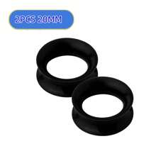 2 Stücke Silikon Ohrtunnel flexible Ohrplugs Stretcher Expander doppelt geflanscht Flesh Ohrpiercing Schmuck für Frauen und Männer