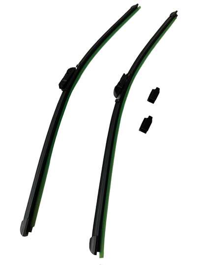 Par Plumas Limpiaparabrisas Delantera Tipo Banana Curva 28 Pulgadas