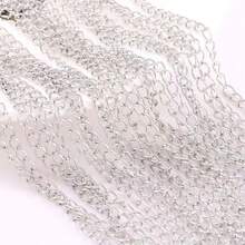 5m/Roll Necklace Chain Kit For DIY Jewelry Making, Contains 20pcs Lobster Clasp & 90pcs Jump Rings, 1m/Pack Excluding Lobster Clasp & Jump Rings