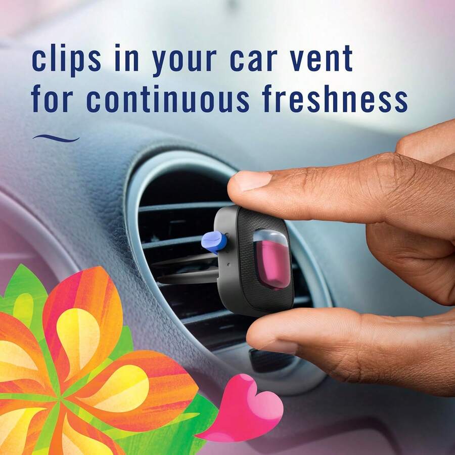 Febreze Car Odor-Fighting Air Freshener Vent Clip With Gain Scent, Island Fresh, 1 Count - 1 - Xem 1