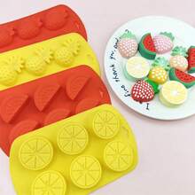 6-Cavity Lemon Shape Silicone Mold For DIY Handmade Kitchen Baking, 1pc