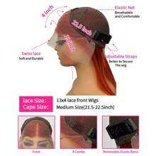 40 Inch 200% Density 13x4 HD Transparent Lace Front Wig - Ginger Orange Body Wave Glueless Wig With Pre-Plucked Hairline | Natural Look For Women & Men, All Ethnicities, Versatile Hairpiece, Elegant Hairpiece