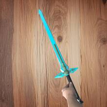 1pc 31.5-Inch PU Leather Foam Kendo Sword Prop, Suitable For Cosplay And Halloween, Handmade Foam Sword With Street Style, Collectible Roleplay, Great For Birthday Gifts And Various Holiday Parties