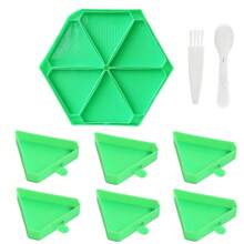 1 set Bandejas de clasificación de cuentas de plástico, bandeja para pintura de diamantes, accesorios de placa de cuentas para pintura de diamantes DIY, herramientas para pintura de diamantes