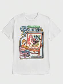 Payeah ACTIVITIES FOR CHILDREN Casual Digital Print  Pure Heavy Cotton T Shirt - White - View 1