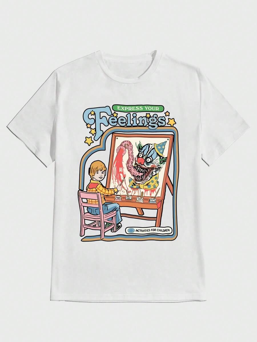 Payeah ACTIVITIES FOR CHILDREN Casual Digital Print  Pure Heavy Cotton T Shirt - White - View 1