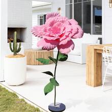 Giant Flowers For Decoration Artificial Peony Flower Head Large Fake Flower For Background Wedding Display Stage Party Decor