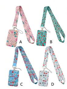 1pc Pink Doctor/Nurse Pill Lanyard ID Card Holder, Hard Case Keychain For Bus Card, ID Card, Work Badge, Student Card, Event Badge,School Supplies,Back To School - Pink - View 12