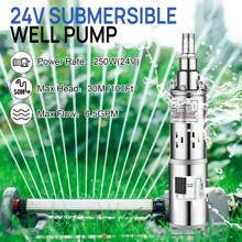 250W Solar Submersible Pump 3-Inch Steel Deep Well Irrigation For Farm/Garden