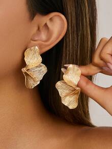 2 件/套奢华水钻装饰珍珠花卉金属耳环，优雅时尚婚礼/节日珠宝礼物，适合女性/情侣，用途广泛 - 耳飾 - 查看 11