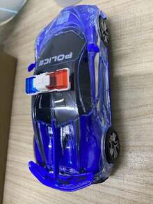 儿童电动灯光和声音警车玩具，可旋转电池供电幼儿男孩/女孩音乐模型警车（不含电池），返校 - 彩色 - 查看 12