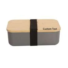 1pc Customized Bento Lunch Box With Japanese Style, Suitable For Students, Office Workers, Microwave-Friendly Bamboo Lid, Made Of Wheat Straw, Single/Double Layer, Multi-Color Options, Portable Meal Container For School Lunch, Work Meal, Outdoor, Travel, Picnic