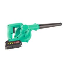 Set soplador de hojas sin cable 2 en 1, soplador eléctrico de hojas potente, silencioso, ligero y sin cable con batería y cargador para jardín, patio, ordenador, coche. - Verde - Ver 3