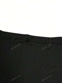 Plus Size Women Casual Solid Color Wide Leg Toothpick Design Long Pants