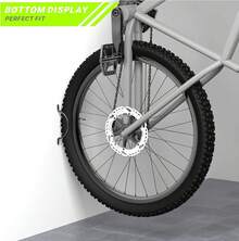 Soporte de pared giratorio para bicicleta, soporte vertical para bicicleta, para cochera, gancho para colgar bicicleta, organización de cochera, color negro - 4 paquetes - Ver 2