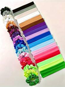 36 Pack(Colors Are Not Repeated) Women's Elastic Sweat-Absorbing Headbands - Solid Color, Elastic Hairbands For Sports And Yoga - Perfect Gift For Girls On Thanksgiving And Christmas