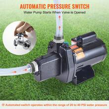 1.5 HP Cast Iron Sprinkler/Irrigation Pump, 115/230 Volt, 66 GPM 3450 RPM Shallow Well Jet Water Pump Booster, 1'' NPT Outlet 1-1/4'' NPT Inlet Lake Lawn Pump For Irrigation Sprinkler System - US A Type Plug(110-127V) - View 3