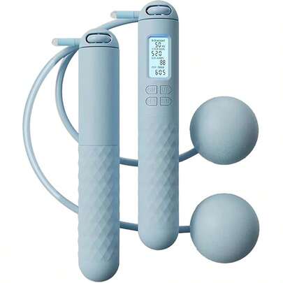 Cordless Jump Rope, Skipping Rope With Counter, Adjustable Digital Counting Ball-Weighted Jump Rope, Ropeless Jump Rope For Women Men Exercise Fitness Training