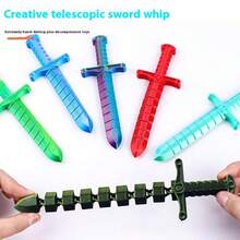 2025年新品！3D打印剑鞭，关节可活动。一款创意坐立不安的玩具，也可作为酷炫的桌面装饰。尽情伸展！是缓解压力和展示的理想之选。适合生日、圣诞节、万圣节礼物，是完美的礼品，也是文具。 - 彩色 - 查看 1