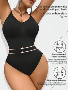 女士紧身塑身衣，腰部训练器，收腹带，可调节肩带