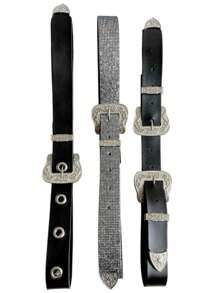 CINTO FEMININO KIT BLACK SHINE COM 3