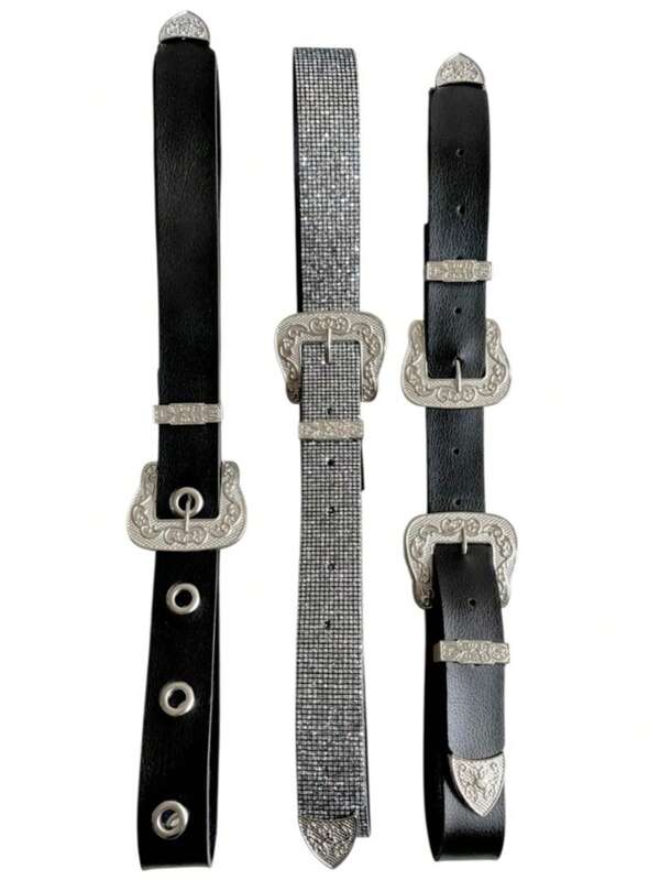 CINTO FEMININO KIT BLACK SHINE COM 3