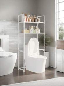1 pieza Estantería de almacenamiento popular para el inodoro, de estilo minimalista, de fácil montaje para organizar el baño, decoración del hogar