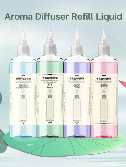 260 ml stor refill för aromaterapi eteriska oljor, lämplig för automatiska diffusorer, 20 doftalternativ tillgängliga