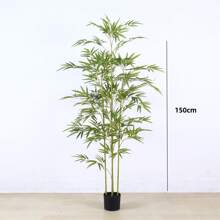 Árbol de bambú artificial, árboles artificiales en macetas con tronco realista y hojas de seda, plantas de bambú artificial para decoración interior y exterior en casa, oficina, restaurante.