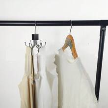 2/1pc 6-Hook Wooden Log Hanger Multi-Function 6 Rotation Hooks Hanger Wall-Mounted Belt Hanger Contemporary Closet Storage Accessory Multihook Hanger Space-Saving Organizer For Belts, Ties, Scarves, Bras & Underwear,Bedroom Room Decor,Back To School - Multicolor - View 6