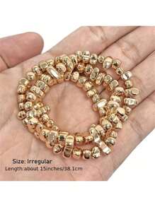 Perles d'hématite naturelles, plaquées or, perles de forme asymétrique de haute qualité, idéales pour la création de bijoux de mode tels que des bracelets et des colliers - cadeau idéal pour la Saint-Valentin