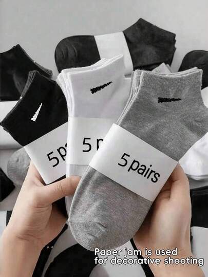 1/5/10/15/20/Pair Men Socks Essential Ankle Socks, Soft & Lightweight All-Match Low Cut Ankle Socks, Women's Stockings & Hosiery Men's Mid-Leg Socks Women's Sailor Socks