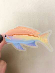 1 包彩色热带鱼贴纸套装、行李箱笔记本电脑日记本吉他装饰贴纸、卡通涂鸦系列学校用品、返校 - 彩色 - 查看 6