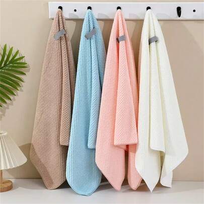 1pc Thickened Microfiber Hair Drying Towel, Women's Super Absorbent Quick Dry Bath Cap, Bathroom Accessories, Home Bathroom Decor, Autumn Decoration, Essential For Hair Salons, Hotels, Sports, Home Use