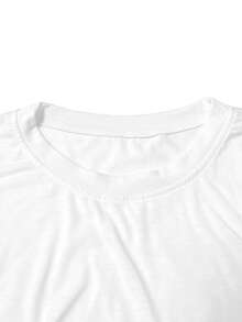 (St. Patrick's Day) Green Pink Black Glitter Texture Design Four-Leaf Clover Pattern Print Fashion Elegant Women's Spring Summer Autumn Casual Sports Style Top Soft Comfortable Round Neck Short Sleeve T-Shirt Available In S-XXL - trắng - Xem 5