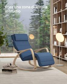 Sedia girevole - Blu - Visualizzare 3