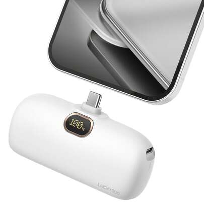 Small USB C Portable Charger, 5000mAh Ultra Compact Power Bank PD 20W Fast Charging Mini Power Bank With LCD Display,Battery Pack For Travel, Compatible With IP 17/16/15, And Other Type-C Android Phones