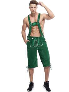 1 bộ quần áo truyền thống Lederhosen dành cho nam, thích hợp cho lễ hội Oktoberfest, biểu diễn sân khấu, Halloween và mùa xuân. - Nhiều màu - Xem 8