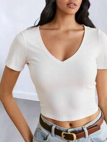 Women's Fashion T-Shirts - Elegant Summer Tees In 2-Pack And 3-Pack Options, Multiple Color Combinations For Stylish Outfits - 黑加米白 - 查看 5