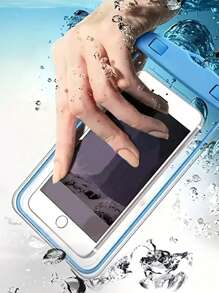 Étui de téléphone portable transparent et lumineux, étanche, avec écran tactile lumineux, pour la natation, le rafting, les sources chaudes et la plongée