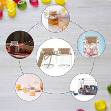 10/6/2 Stücke Korken Glas Flasche mit Korken, Bonbonglas, kreative farbige Wunschflasche, Nachrichtenflasche, Hochzeitsdekoration Sandflasche, Spaß DIY Kunst Party, handgemachte Regenbogen Stern Flasche Geschenke, Wohn- Schlafzimmer Büro Dekoration, Muttertags- und Geburtstagsgeschenke, Glasbehälter, Heimdekoration, Blumen Pflanzen, Proben, Basteldekorationen