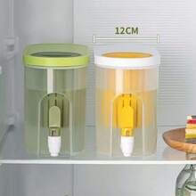 1 件冰箱冷水壶，简约设计冷水分配器，带水龙头和过滤器，大容量冷水壶，耐热家用，冷泡茶壶，超大容量冷水分配器，非常适合夏季柠檬茶 - 彩色 - 查看 9