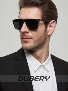Lunettes de soleil polarisées mode D731, lunettes de soleil de sport pour la conduite avec protection UV pour hommes, lunettes de soleil décontractées P21 résistantes aux rayures en couleur mate