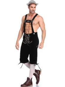 1 bộ quần áo truyền thống Lederhosen dành cho nam, thích hợp cho lễ hội Oktoberfest, biểu diễn sân khấu, Halloween và mùa xuân. - Nhiều màu - Xem 20